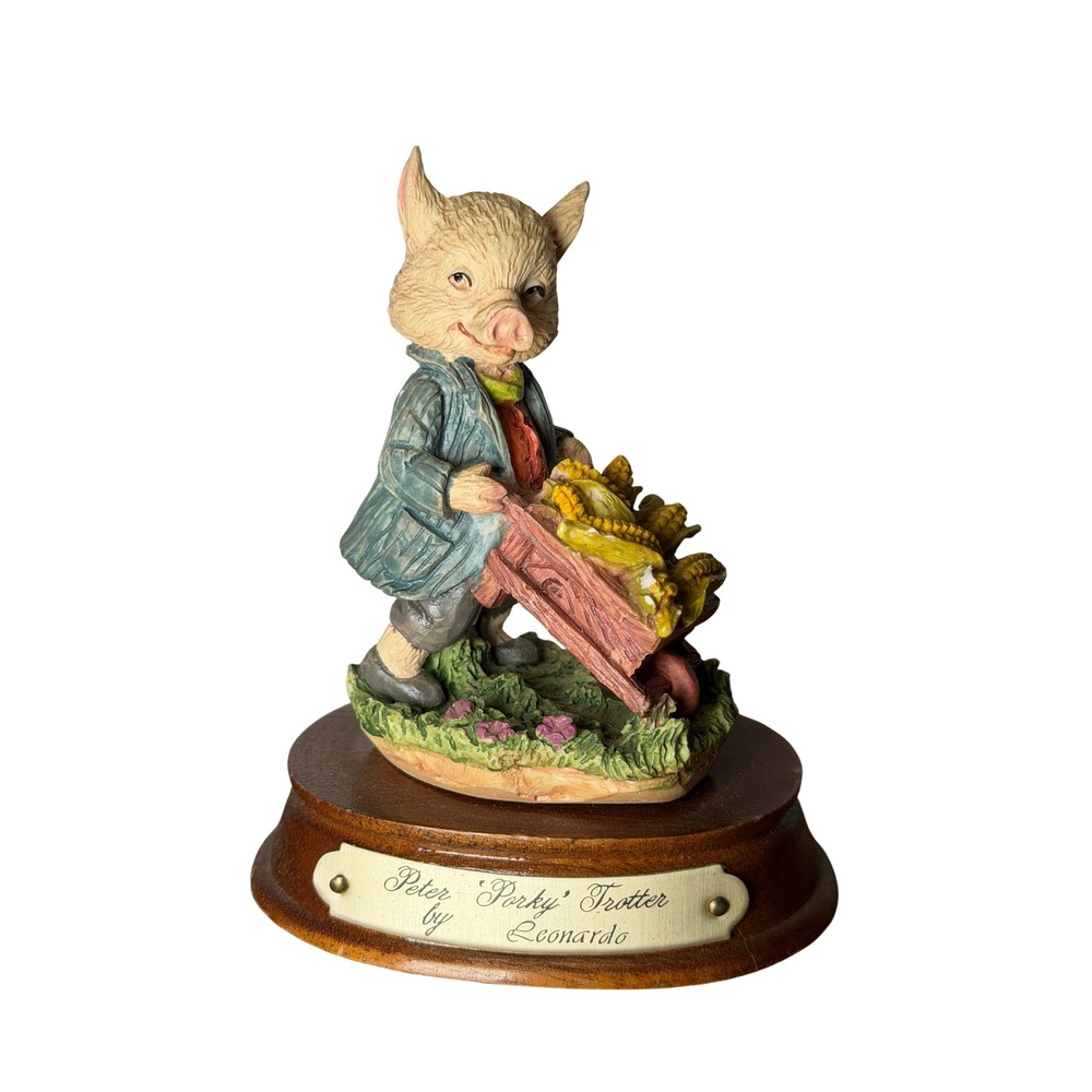 Leonardo Little Nook Village Peter Porky Trotter Pig Figurine LN-28 Vintage 1989